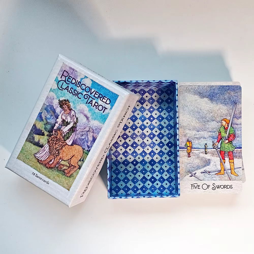 Jeu de Tarot classique rédissuré, 78 cartes de Tarot 12x7cm, dessinées avec stylos à bille imprimés sur papier cartonné Double relief 350GSM