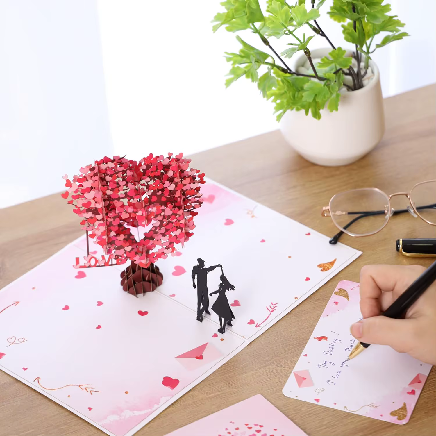 Carte d'anniversaire pop-up, pour elle, femme, mari, lui, couple ; cadeau idéal pour mariage, anniversaire romantique, anniversaire de mariage, Saint-Valentin