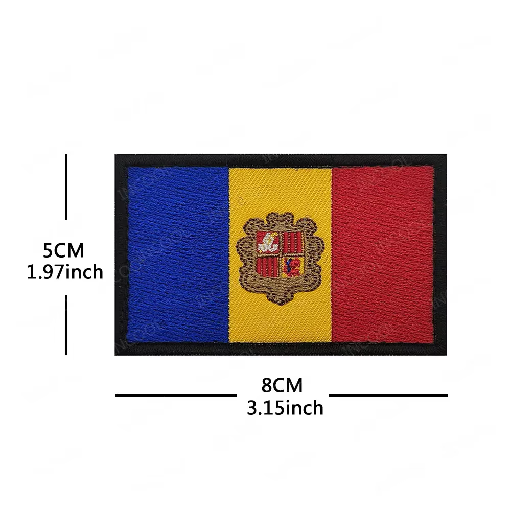 Allemagne France Royaume-Uni Espagne Italie Lettonie Pologne Drapeau National européen Patch de broderie Appliques tactiques Brassard Badges décoratifs