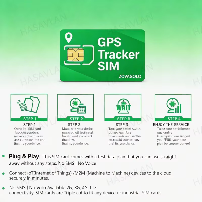 Carte SIM Asia 4G LTE M2M pour appareils GPS – 360 Mo/360 jours, montres intelligentes, colliers pour animaux de compagnie, talkies-walkies, IoT prêt sans contrat