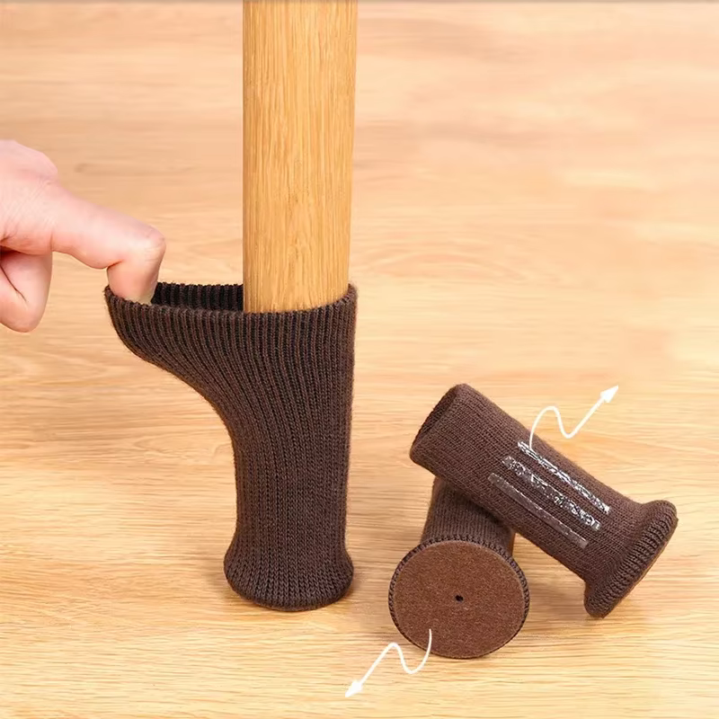 Chaussettes de jambe de chaise en silicone multi-documents avec design antidérapant