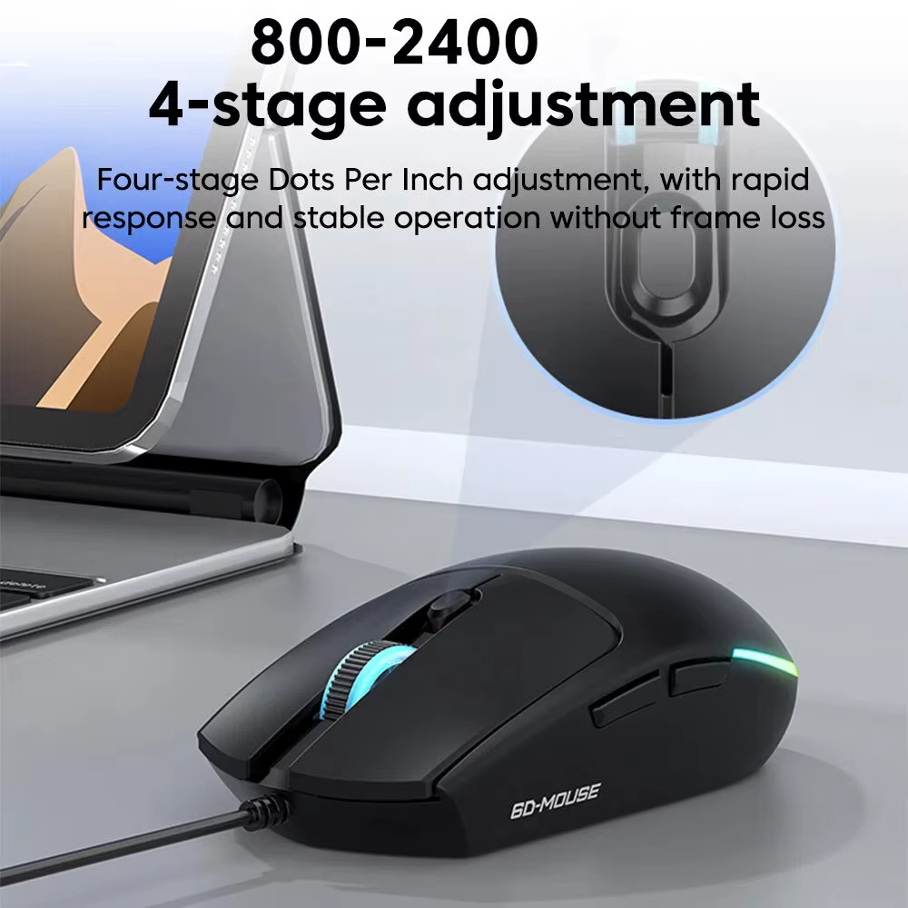Souris sans fil M300 pour jeux e-sport avec éclairage RGB silencieux