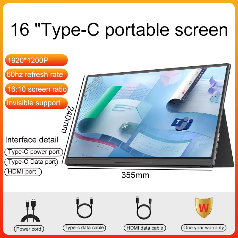 LANLIPU – moniteur Portable 14/16 pouces