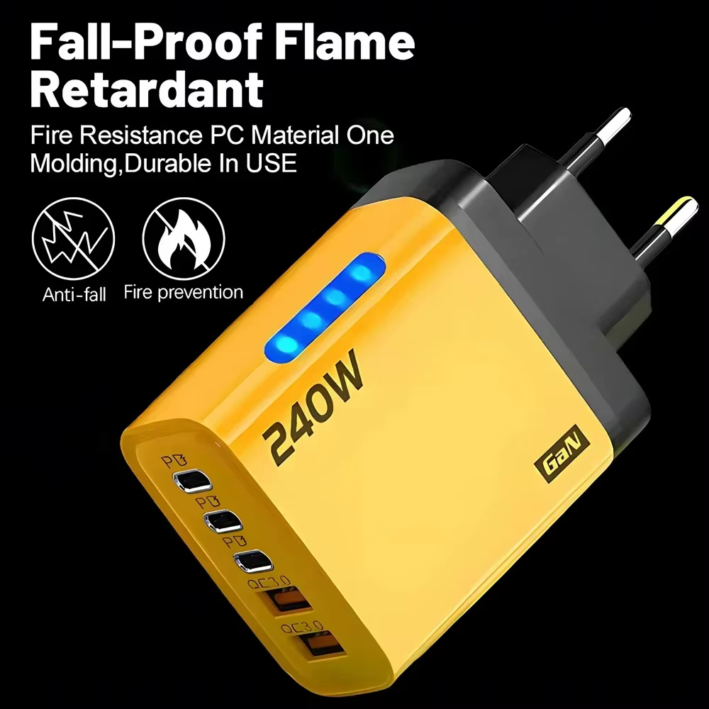 Chargeur USB C 240W Charge rapide QC 3.0 PD