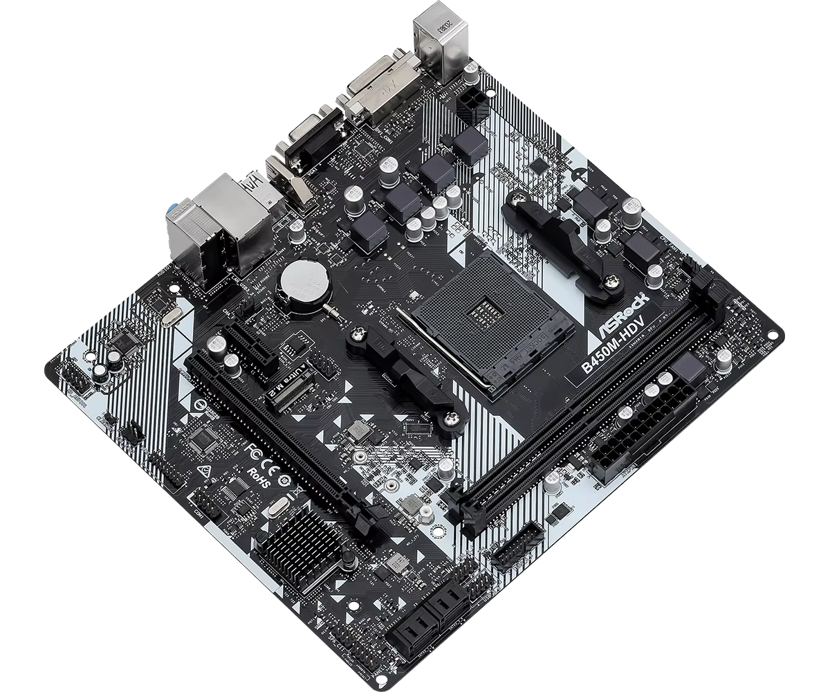 Carte mère B450 AM4 ASROCK B450M-HDV R4.0