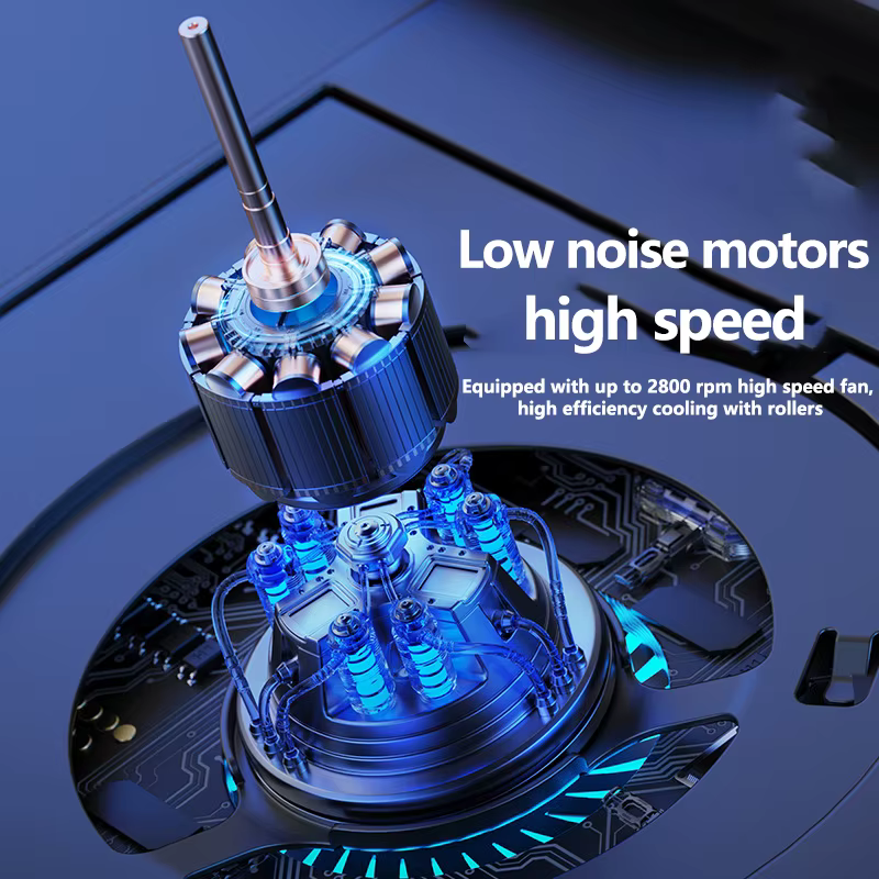 Refroidisseur pour ordinateur portable de jeu V12 RGB avec ventilateur à turbine puissant de 5