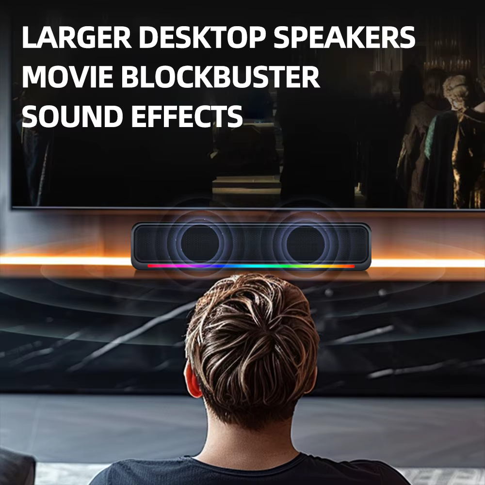 Philips SPA6209 haut-parleur multimédia de bureau sans fil 5.3 Double klaxon RGB barre de son de musique de jeu pour