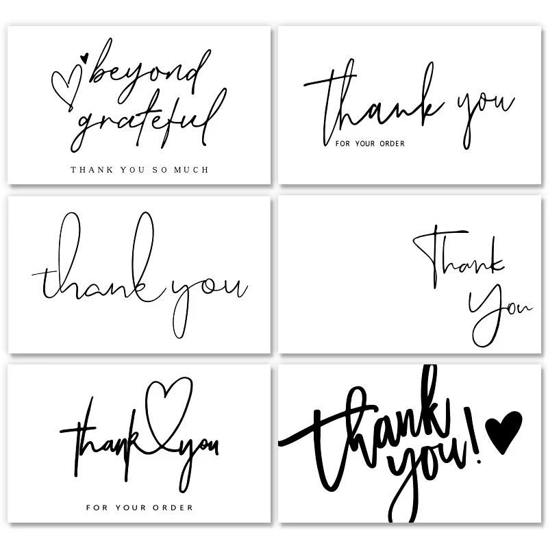 Cartes de remerciement pour le soutien de ma petite entreprise, 50 pièces, cartes de remerciement pour les clients, pour les détaillants en ligne, emballage cadeau, décoration