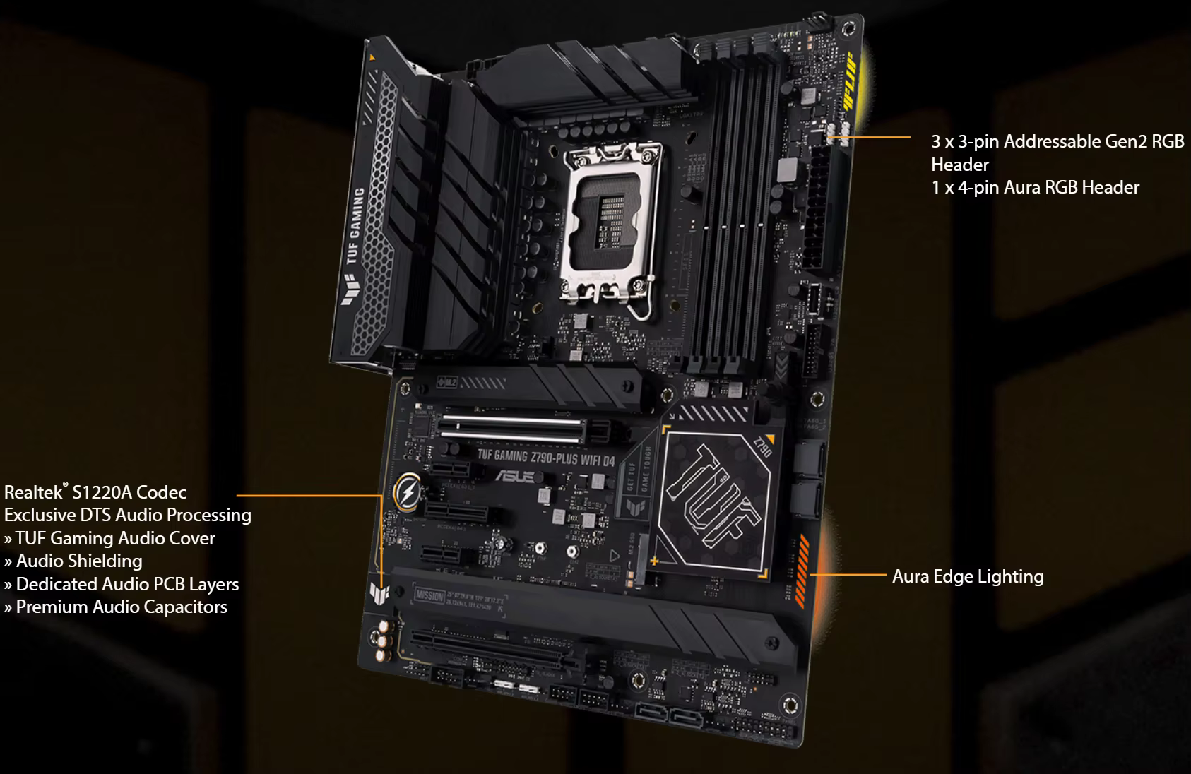 ASUS TUF GAMING Z790-PLUS WIFI D4 carte mère Socket LGA1700 CPU DDR4 5333 (OC) MHz jeu de puces mémoire Z790 ATX carte mère