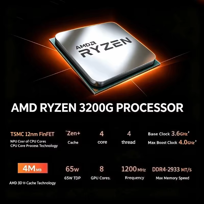 Processeur AMD Ryzen 3 3200G 4 cœurs 4 threads 4