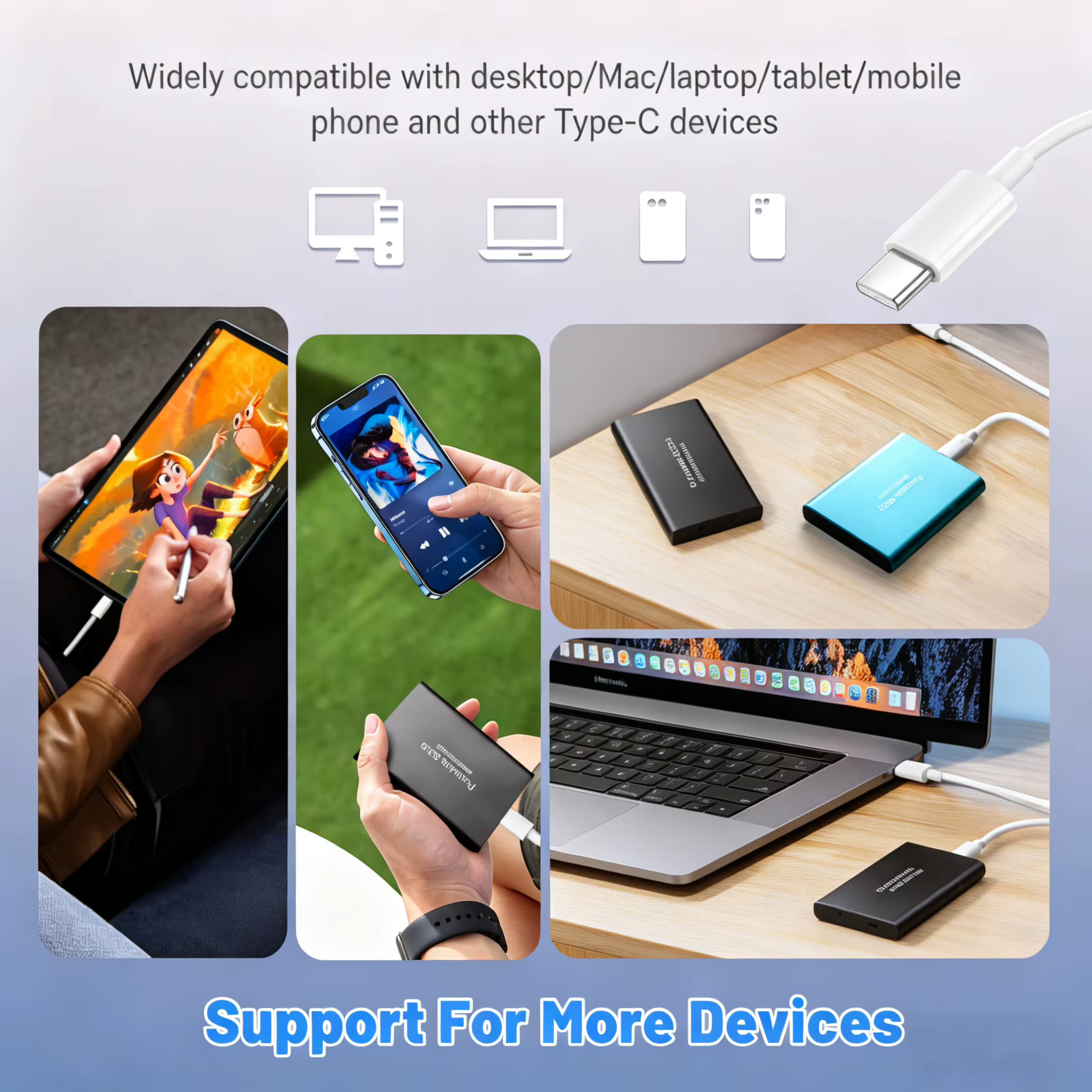 Disque SSD portable de marque 4 To