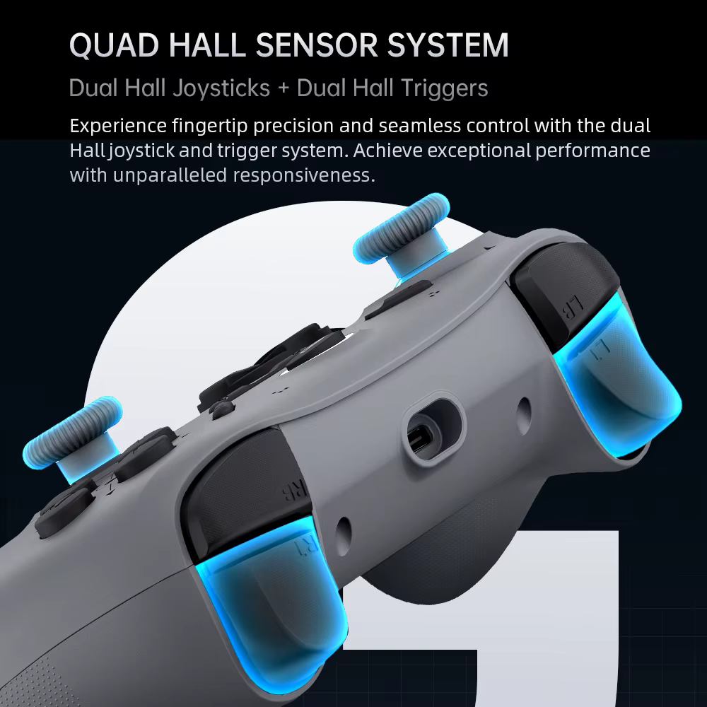 MACHENIKE G1 contrôleur de jeu sans fil avec fréquence d'érollage 1K effet Hall déclencheur Joystick pour Nintendo Switch PC iOS Android