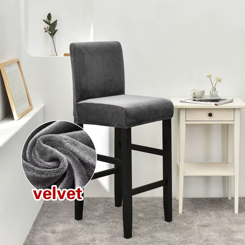 Housse de protection pour tabouret de Bar, en velours Jacquard, pour salle à manger