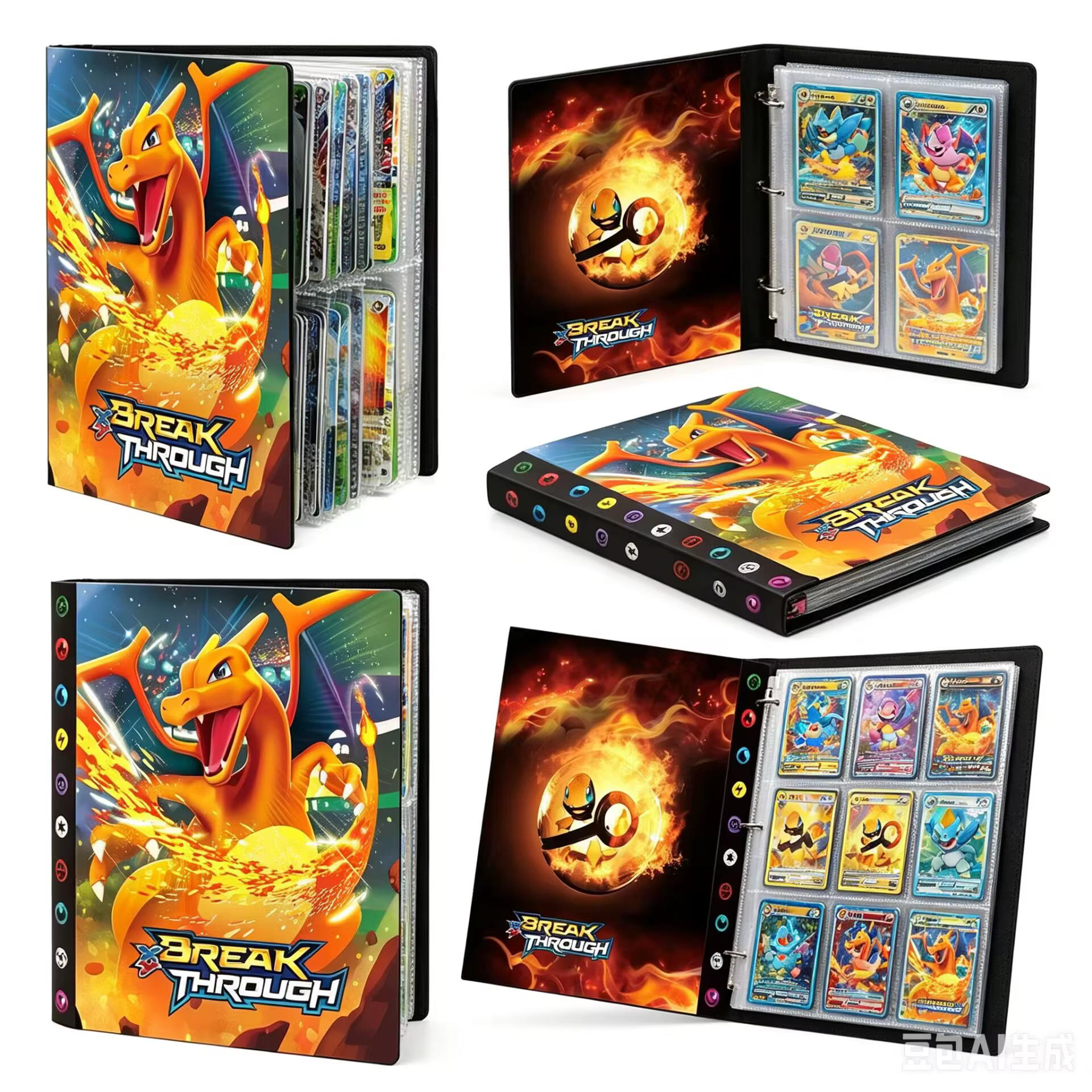 Album de cartes Pokémon Charizard 2027, 240 cartes, album créatif, nouveau modèle, classeur, support pour collection de cartes