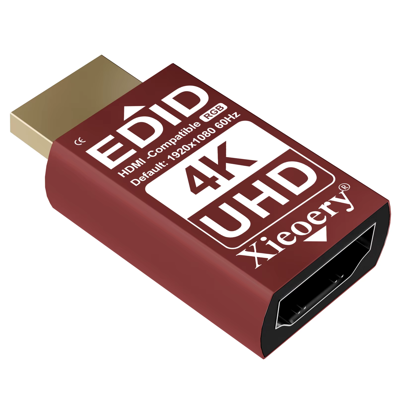 Émulateur EDID HDMI 4K 3840x2160@60Hz pour Bureau à distance/KVM/Serveur sans écran/Configurations GPU, Sortie stable et prise en charge multi-résolutions