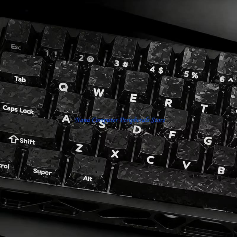 F68C – jeu capuchons touches aspect carbone