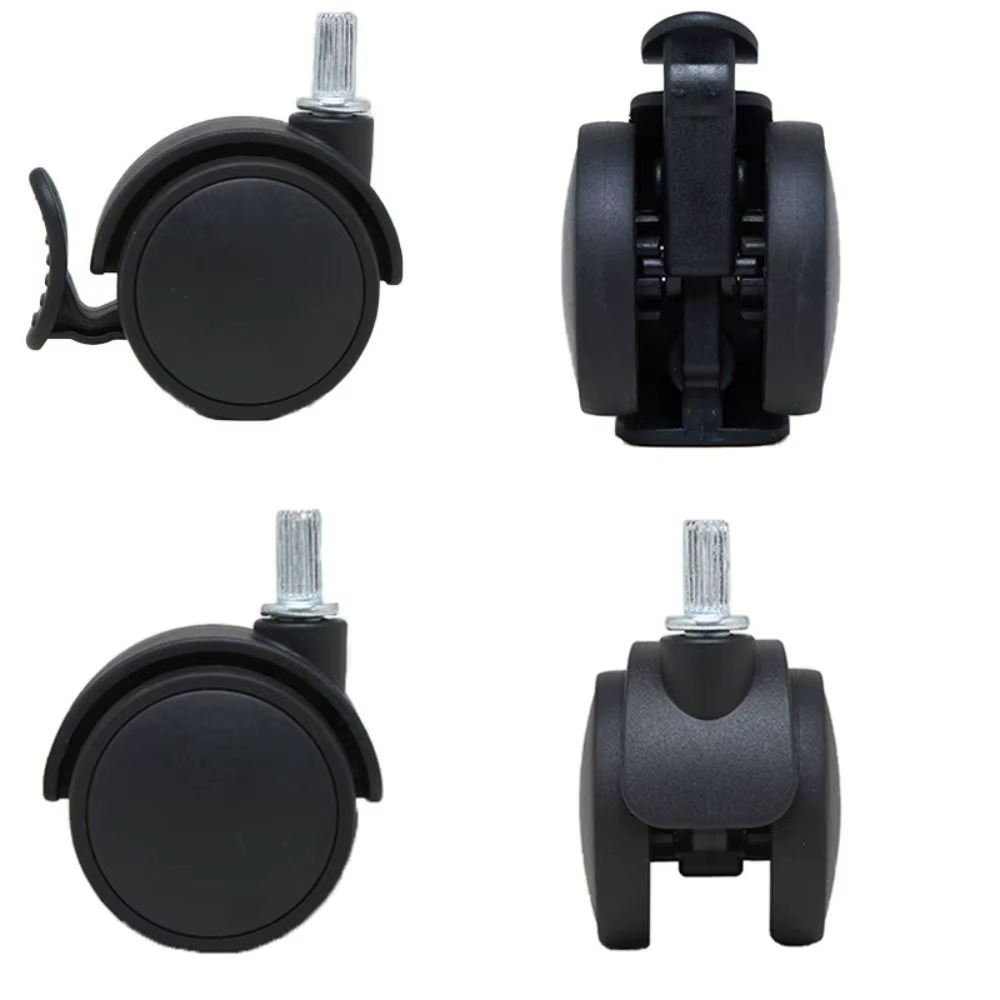Outil 1.2/2 pouces meubles roues universelles roue de remplacement 360 ° Roulette de chaise de bureau rotative en