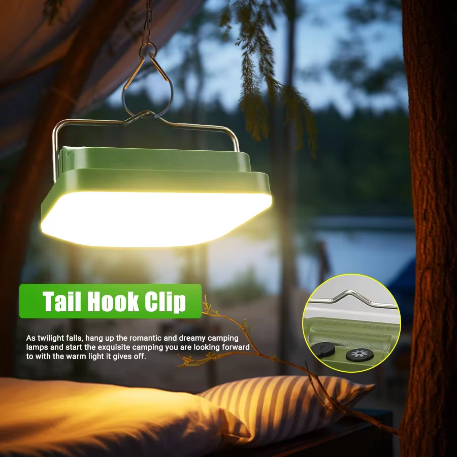 Lampe de Camping Rechargeable avec crochet-7 Modes d'éclairage, lanterne extérieure étanche et Portable pour sac à dos, éclairage de tente, voyages de randonnée