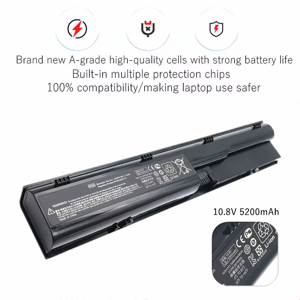 Batterie d'ordinateur portable pour HP ProBook 4330s 4331s 4430s 4431s 4435s 4436s 4440s 4441s 4446s 4530s 4535s 4540s 4545s LC32BA122 PR06