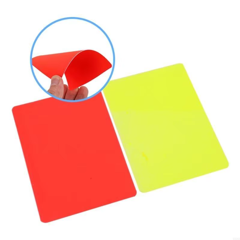 Cartes d'arbitre, jeu cartes jaunes rougeur d'arbitre football sportif, jeu cartes d'avertissement d'éjection