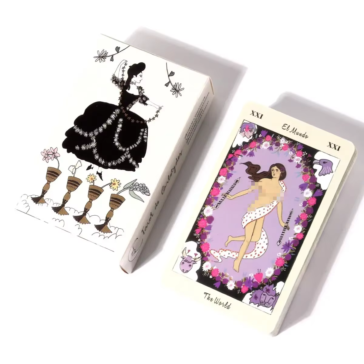 1 pièces Deck Tarot De Carlotydes cartes De tarot A 78 cartes jeux De société anglais complets ami fête divertissement jeu De société fourniture De fête