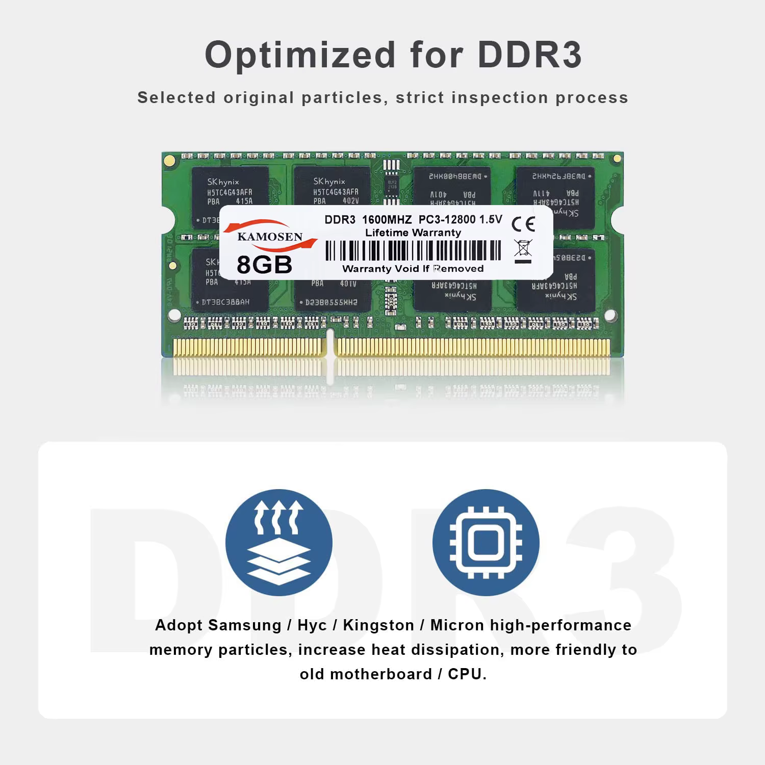 DDR3 DDR3L DDR4 1GB 2GB 4GB 8GB 16GB 32GB ordinateur portable RAM 667 800 1333 1600 2400 2666 3200 204pin donc DIMM