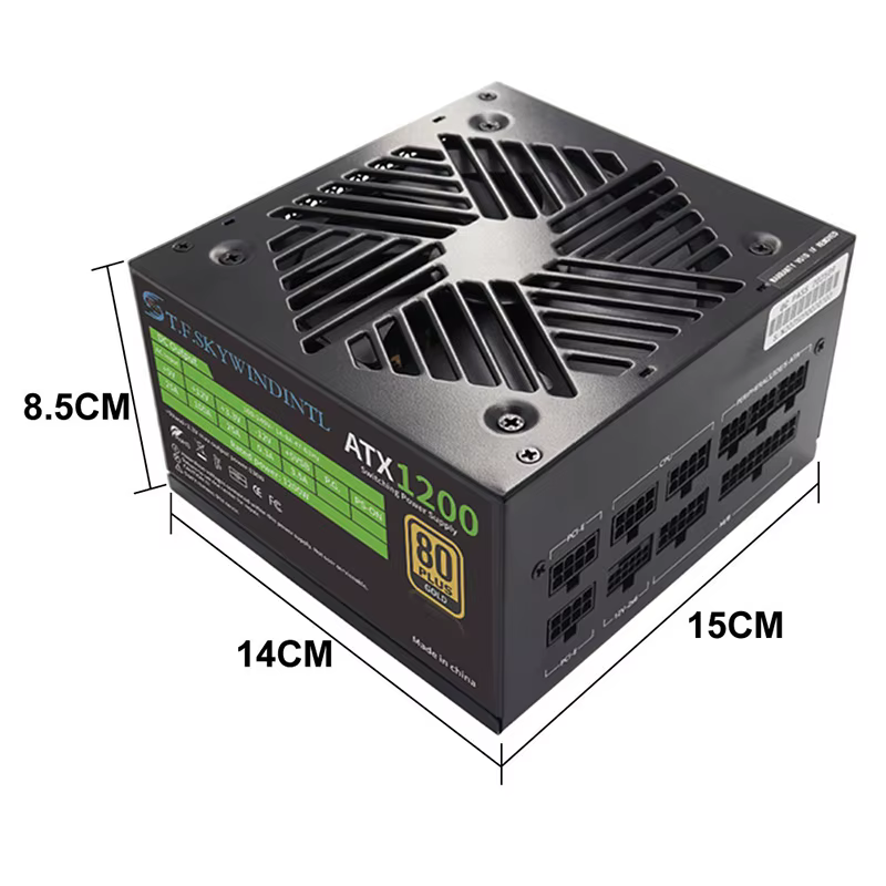 PCIE 5.0 1200W alimentation PC PSU modulaire complet pour Source d'alimentation