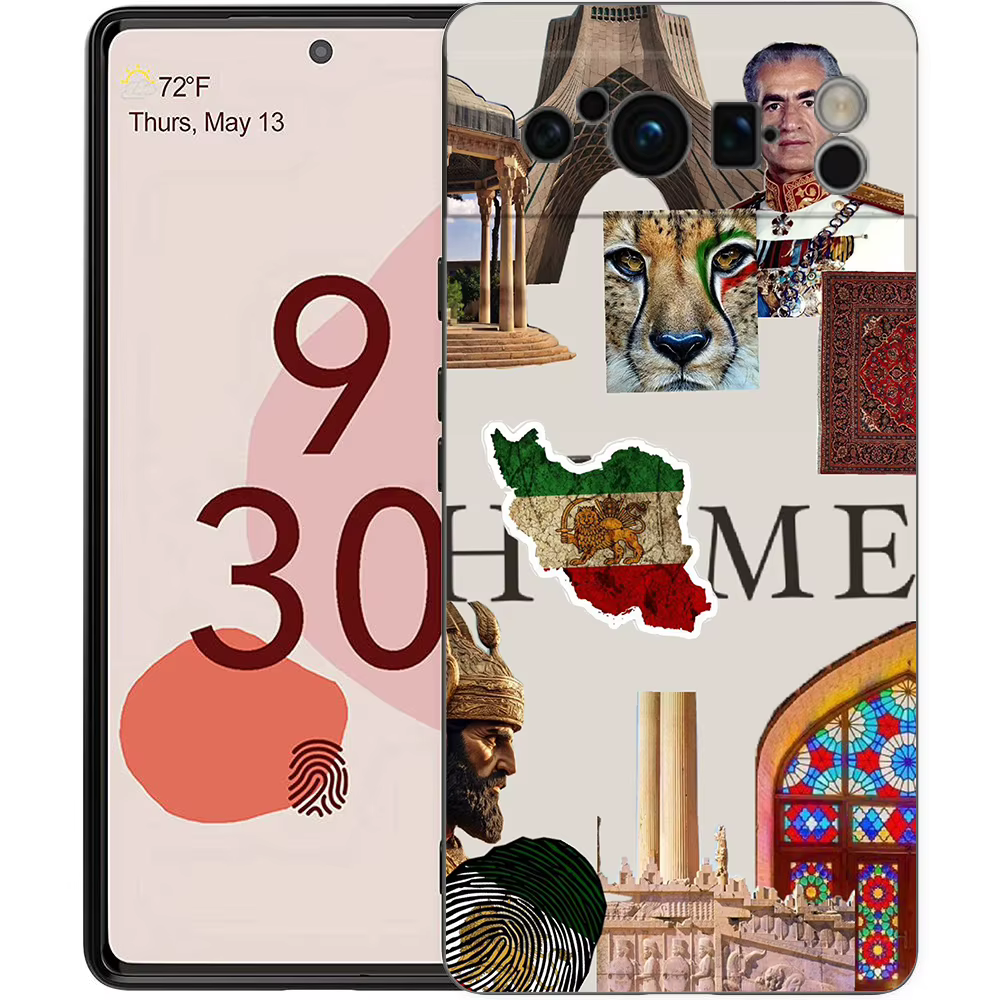 Map Art Iran flag Phone Case For Google Pixel 10 9 8 7 6 Pro XL 9A 8A 6A 7A 5G Soft Shockproof TPU Black Cover