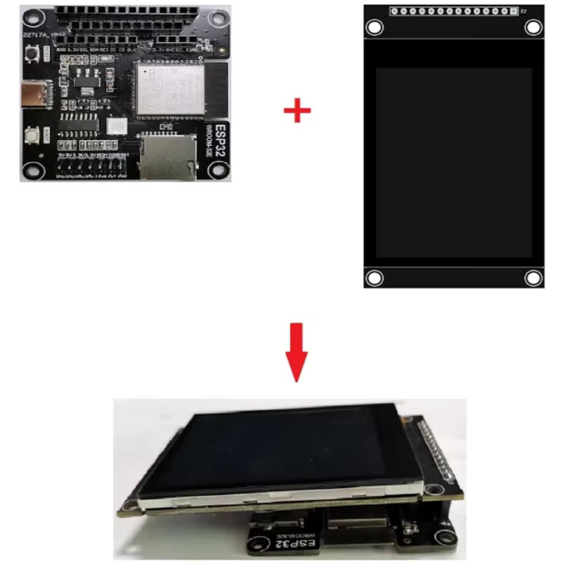 Écran tactile IPS de 2.8 pouces ESP32, Module LCD tactile capacitif SPI TFT pour Arduino/Mega2560/C51/ESP32