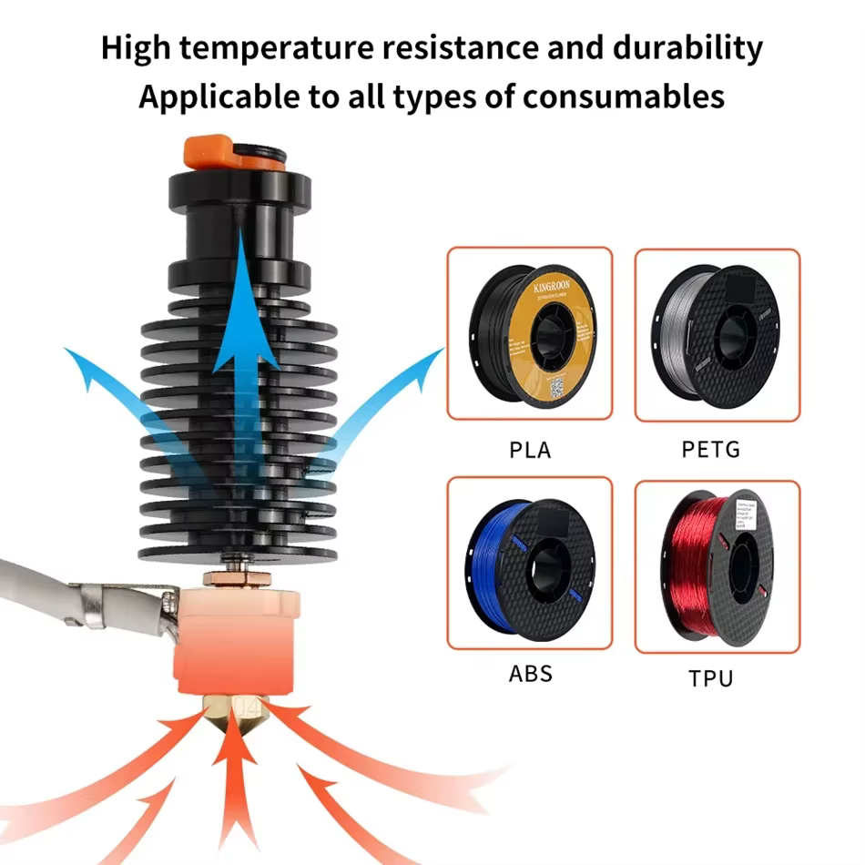 Volcan Hotend E3D V6 24V 50W 60W pour Voron 2.4 imprimante 3D tête d'impression à noyau chauffant en céramique