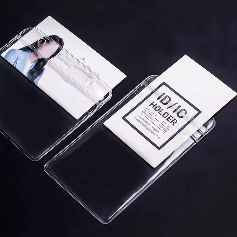 Étui pour cartes de crédit et Bus, 1 pièce, porte-Badge rétractable avec Clip de bobine, étui Transparent pour Pass de Bus