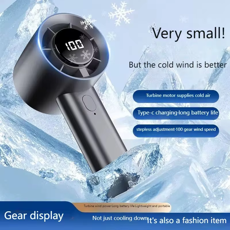 Ventilateur portable Xiaomi mini avec écran LED, réfrigération semi-conductrice, 100 vitesses, batterie rechargeable USB, ventilateur d'extérieur