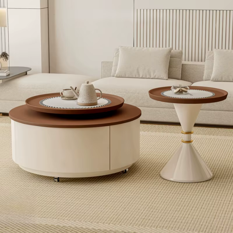 Table basse Japandi Funky, petite table de salon vintage classique, table de canapé moderne, mesa elevable de centro, meubles de salon