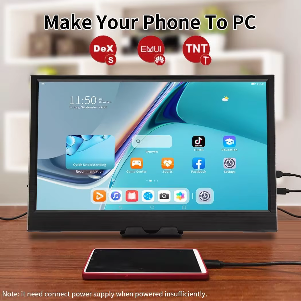 Moniteur portable 11, 6 pouces 16:9 60Hz