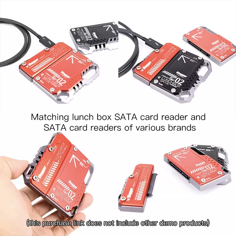 Boîtier de lecteur de carte en alliage aluminium-magnésium pour vloggers