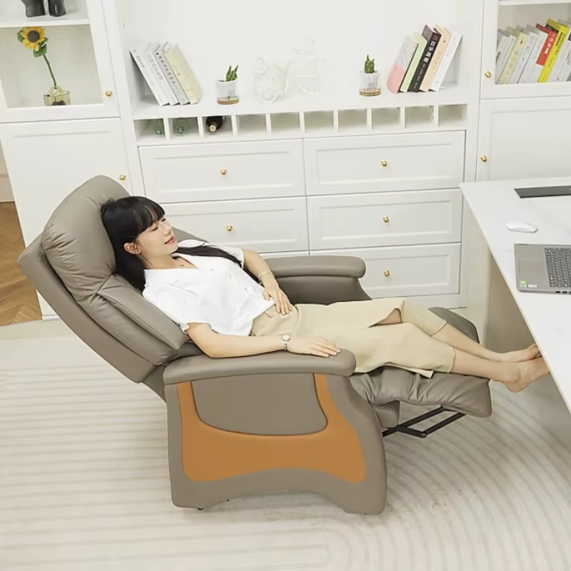 Support de cou chaise de bureau coussin en cuir luxe inclinable