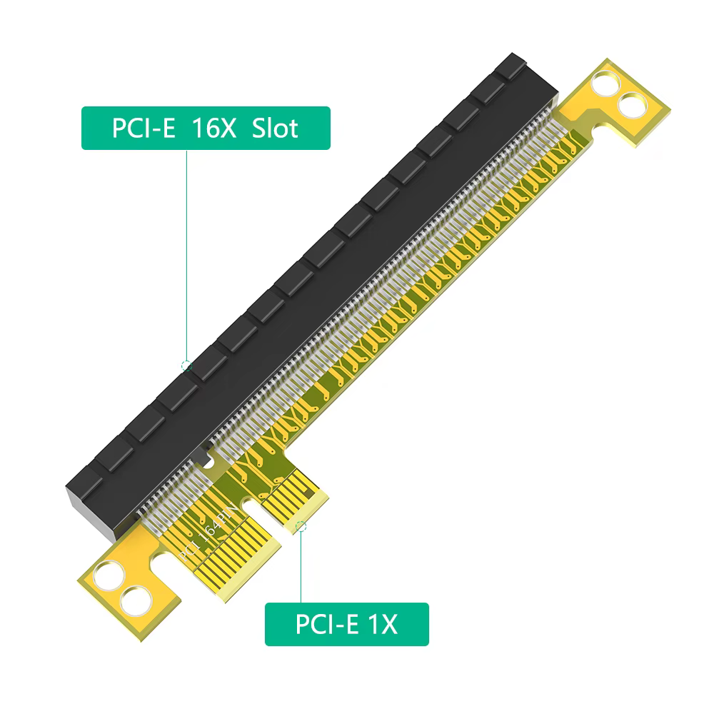 Adaptateur de carte d'extension PCI-E Express 1x à 16x