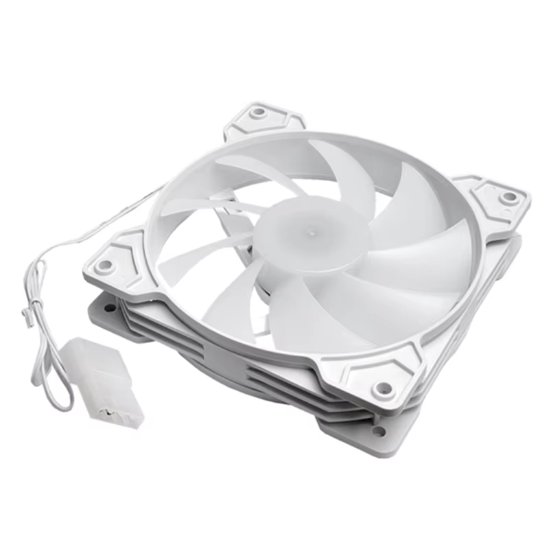 Boîtier PC Gaming 120mm DIY Ventilateur de Refroidissement Châssis de Bureau Alimentation DC12V Grand Connecteur 4 Broches 12CM Roulement Hydraulique Silencieux Radiateur