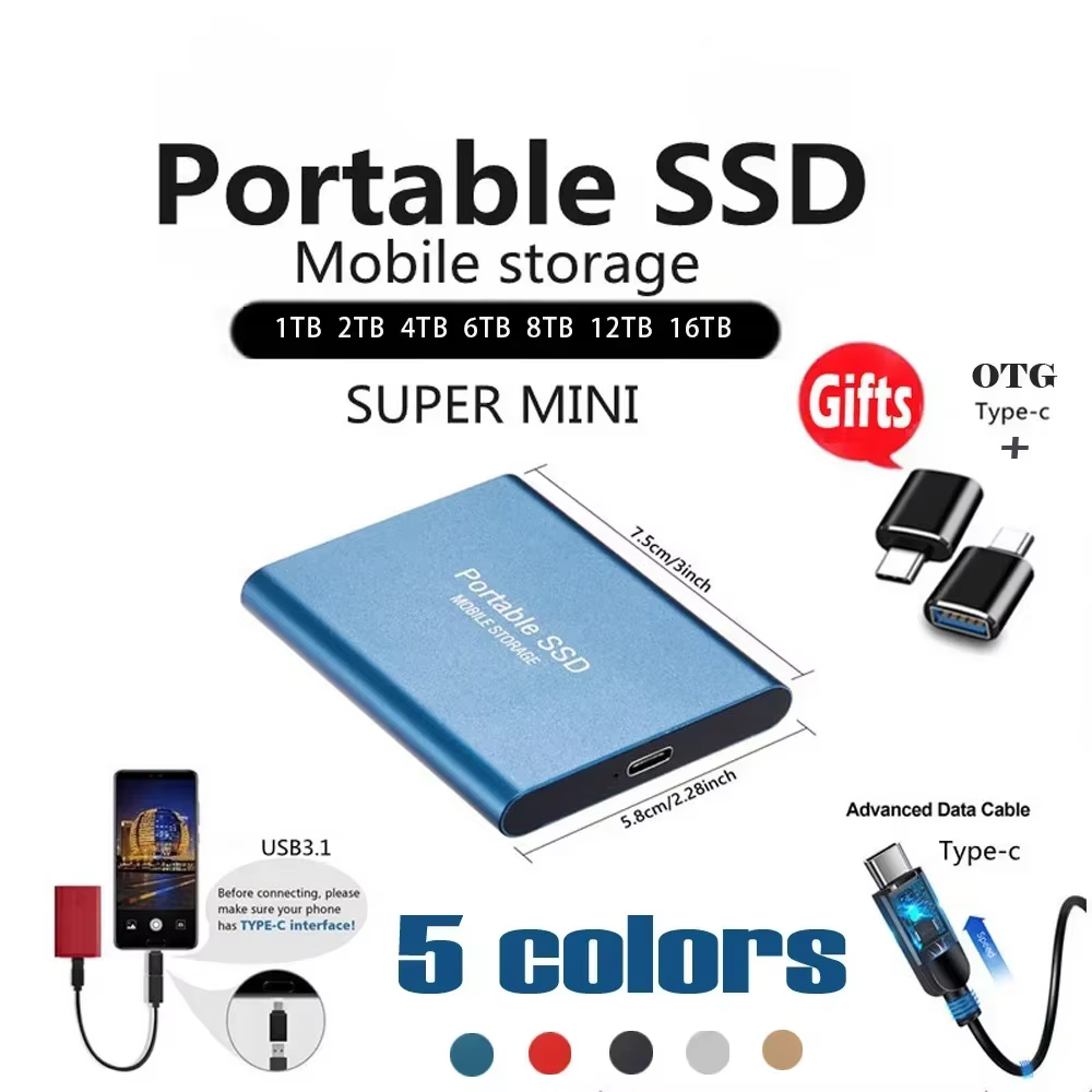 Disque SSD externe Portable 1 to/2 to
