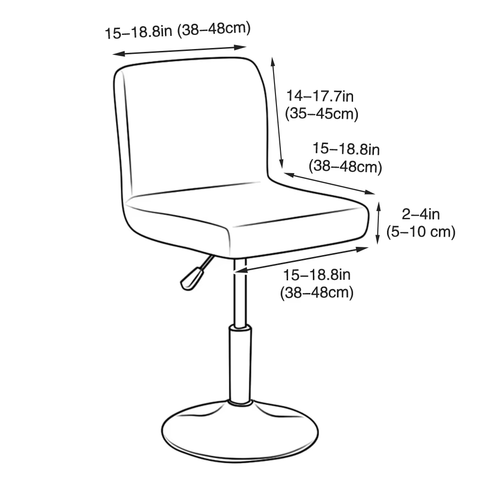 Juste de chaise de bar à dossier court, housses de siège de tabouret de bar, housses de banquet d'hôtel, optique commandée, nouveau tissu, étui de chaise de petite taille
