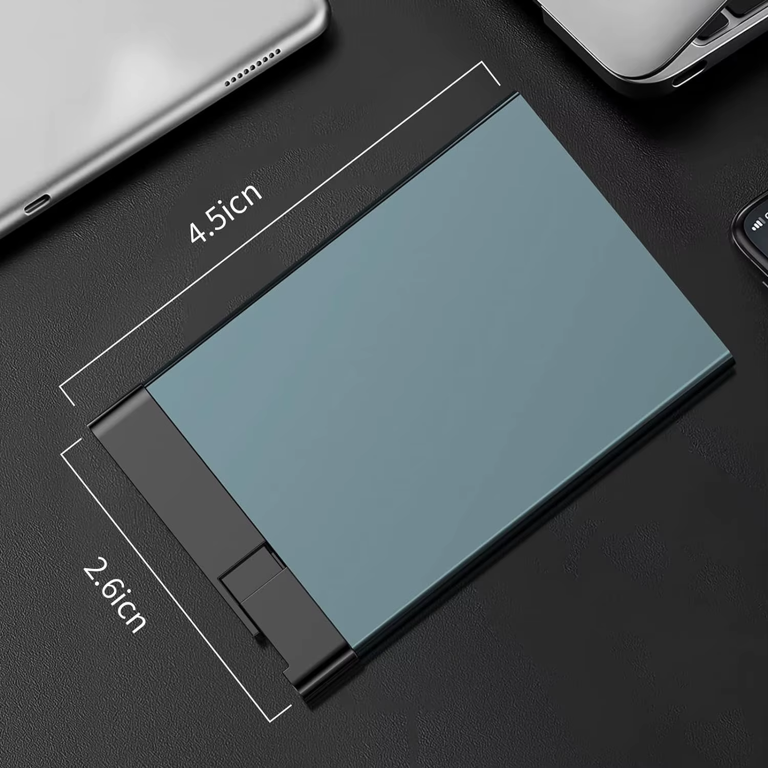 Porte-cartes antivol avec protection RFID, design en alliage d'aluminium, léger et résistant au vol pour un stockage sûr des cartes au quotidien