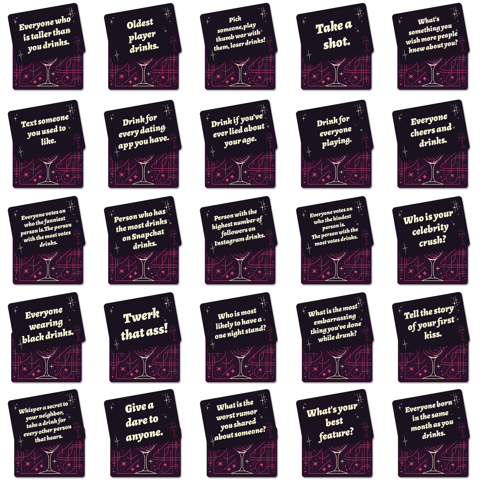 Cartes de jeu de société pour adultes, 50 pièces/boîte, jeu de table à thème vin, pour team building et animation de fête, produit phare
