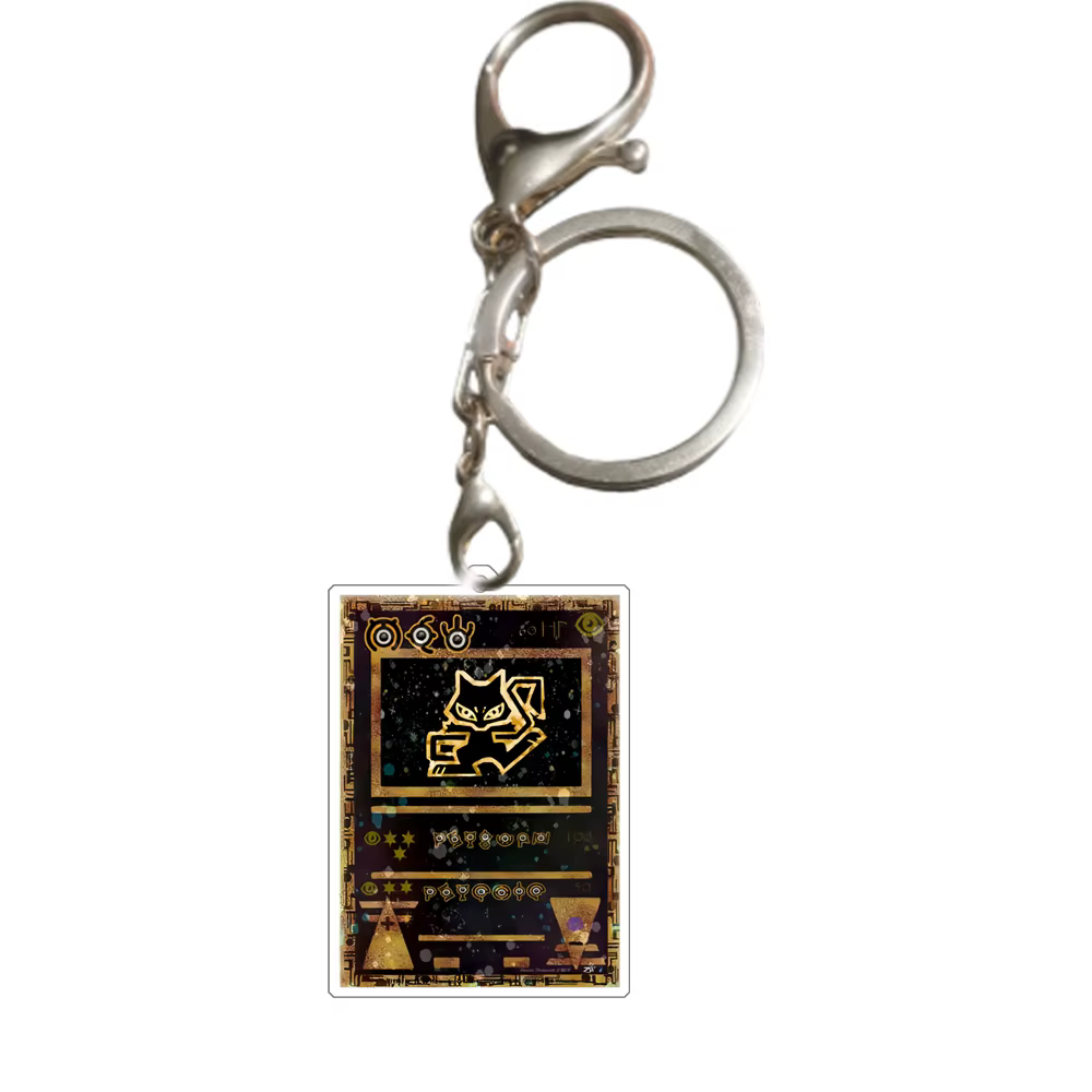 Porte-clés Double face Pokemon Mew Mewtwo Charizard Ditto Blastoise, petites cartes en acrylique, personnages d'anime, pendentif, accessoires de jeu, jouets