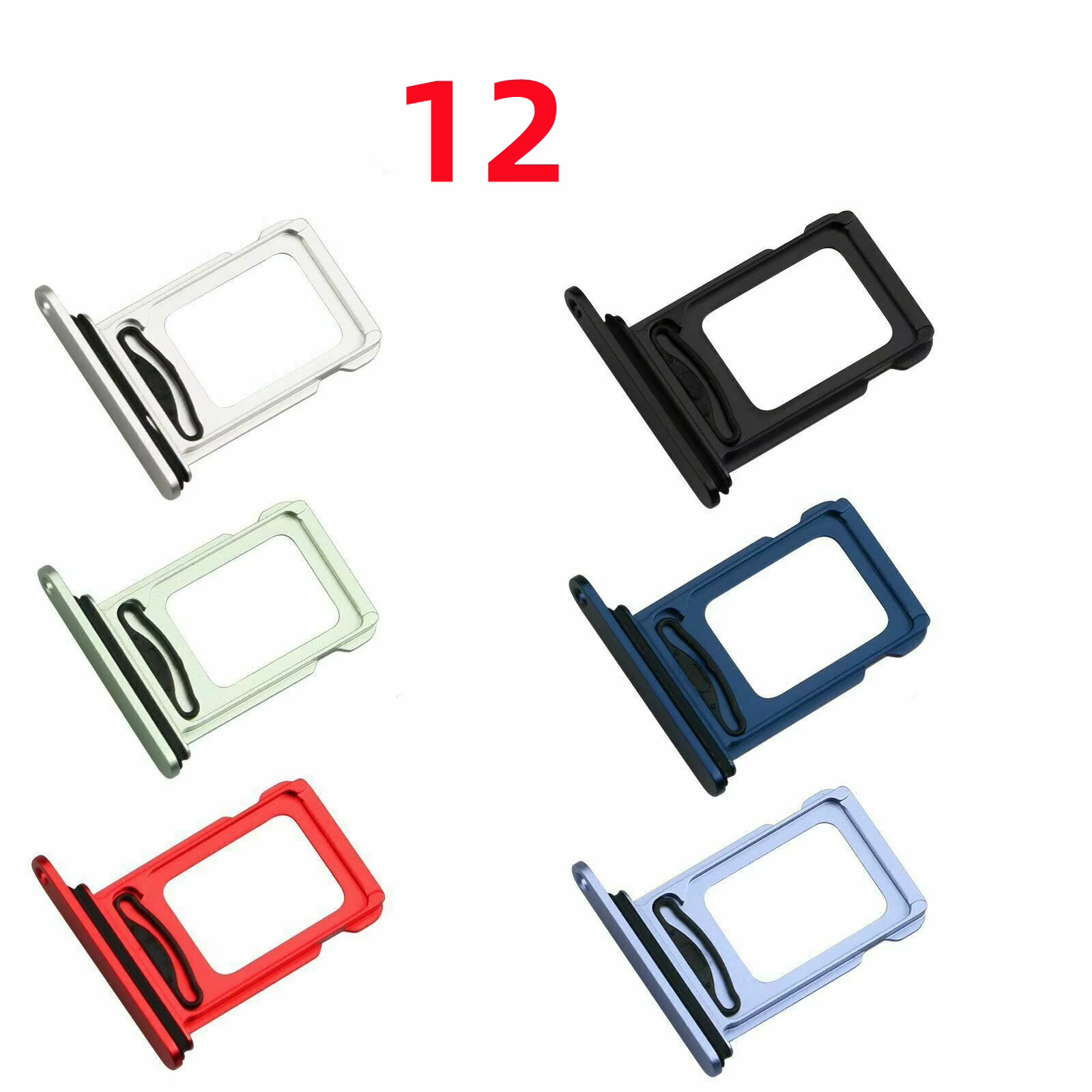 1 jeu de câbles flexibles pour lecteur de carte Sim double + emplacement pour plateau pour iPhone 14 Plus 12 13 11 Pro Max, adaptateur de support de connecteur Nano