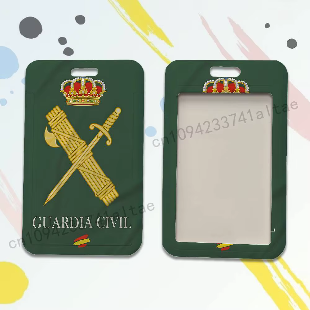 Porte-badge d'identité avec emblème de la Guardia Civil espagnole, pour carte de transport, carte de travail, pochette de poitrine, cadeau pour étudiants