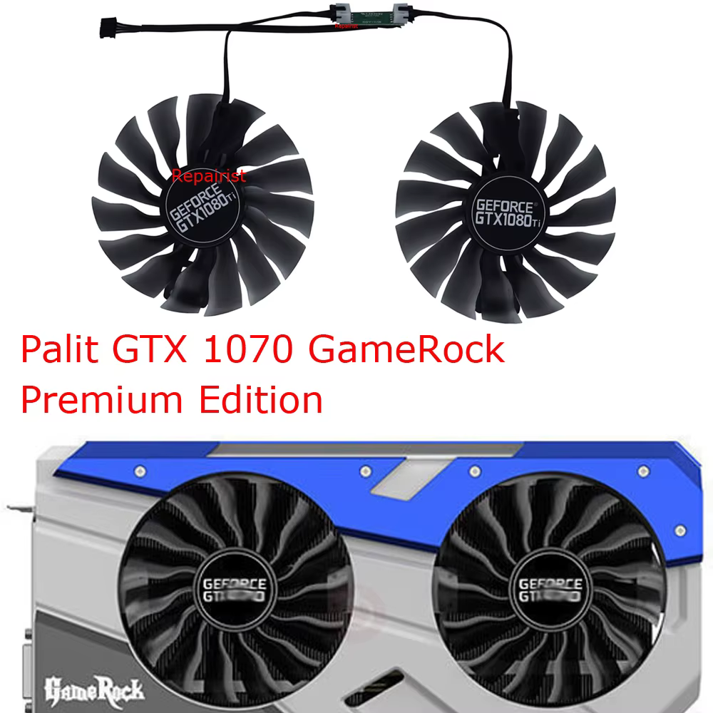 Refroidissement de carte graphique, ventilateur de cartes de refroidissement GPU, pour Palit GTX 1070 1080 1080Ti Super Jetstream, Gainward 1080 Phoenix GS, FD10015H12S