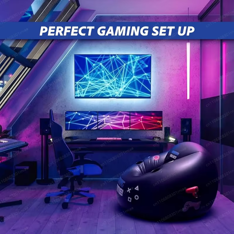 Fauteuil de gaming avec porte-gobelet et poches latérales