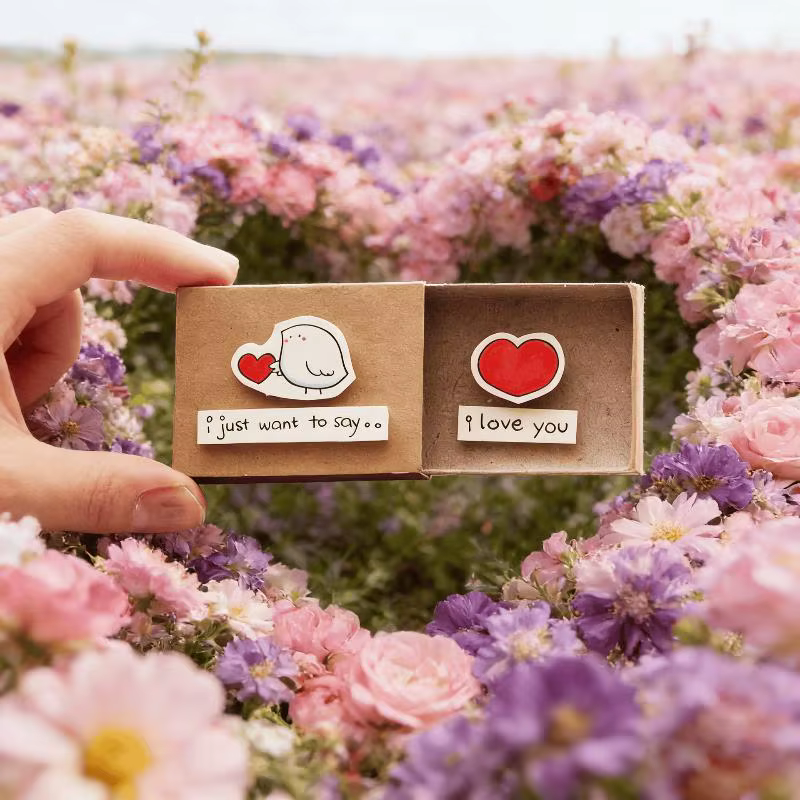 1 pièce, boîte à messages romantique « Je t'aime », cadeau fait main, carte pour la Saint-Valentin, anniversaire, mariage, surprise pour elle/lui ​
