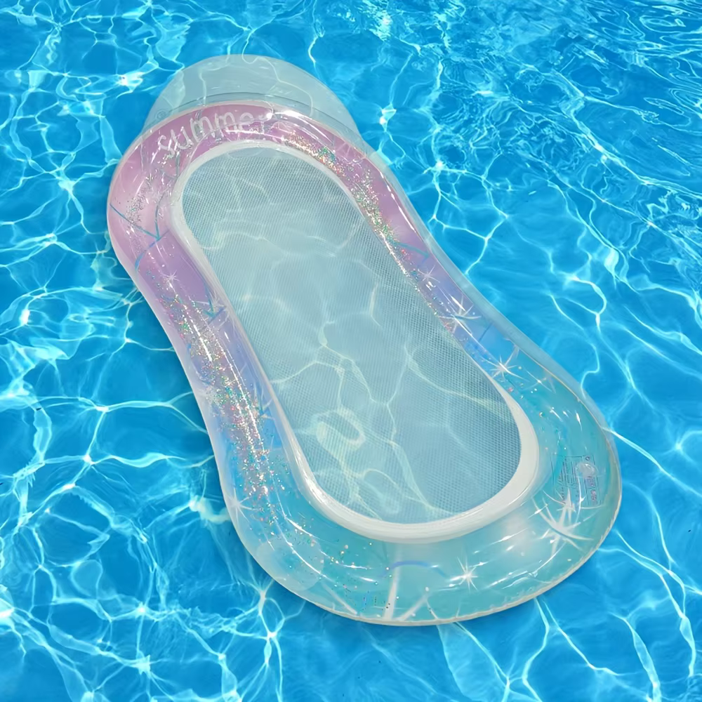 Chaise longue de piscine, bateau flottant, hamac flottant, chaise longue gonflable flottante, jeux d'extérieur