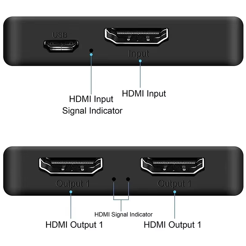 Répartiteur HDMI 4K x 2K 1 entrée 2 sorties 1080P 60Hz